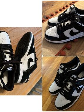 Nike Black and White Low-Top Sneakers Pandas size 9